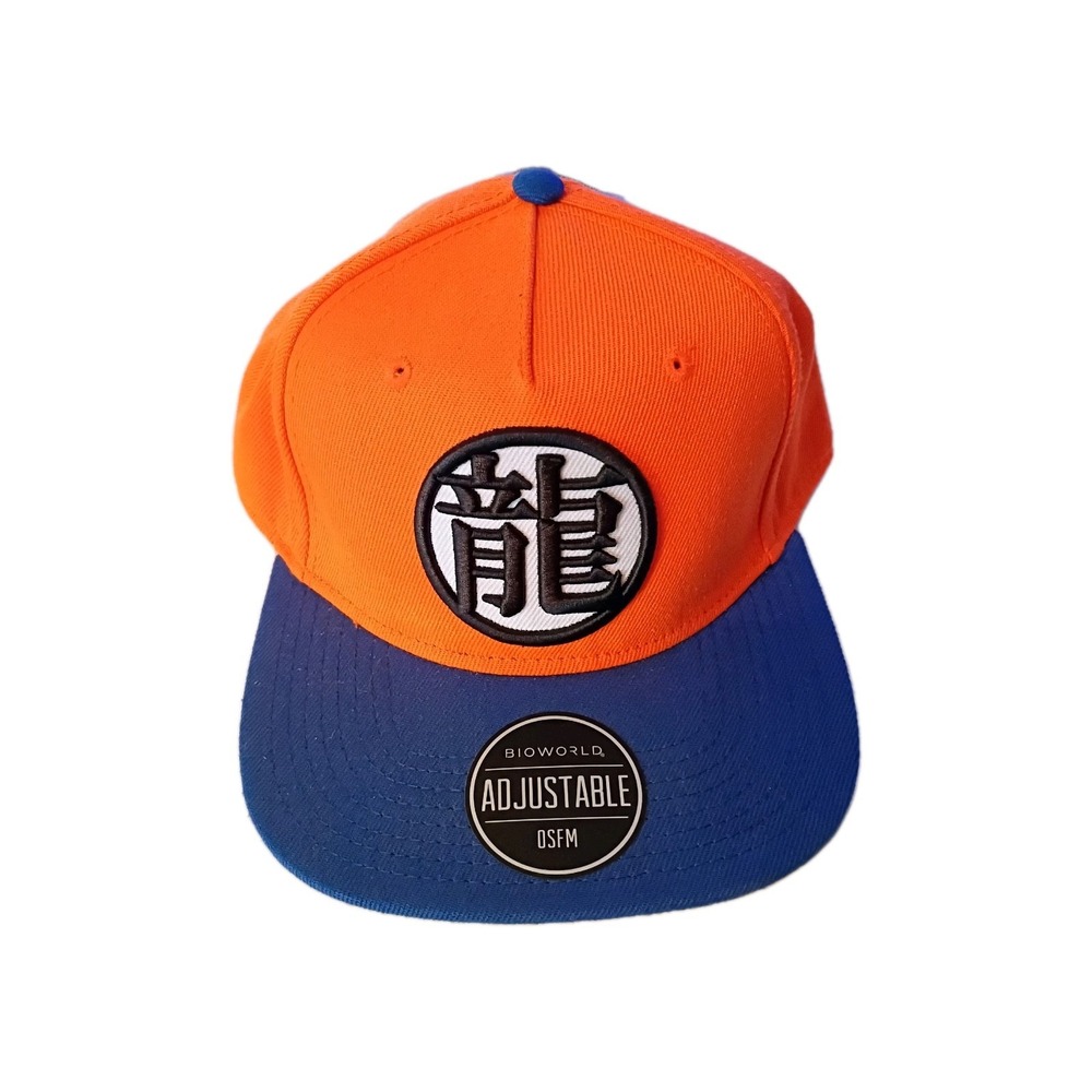 Dragon Ball Z Goku Kanji Snapback Hat Orange Blue Bioworld Anime OSFM Cap